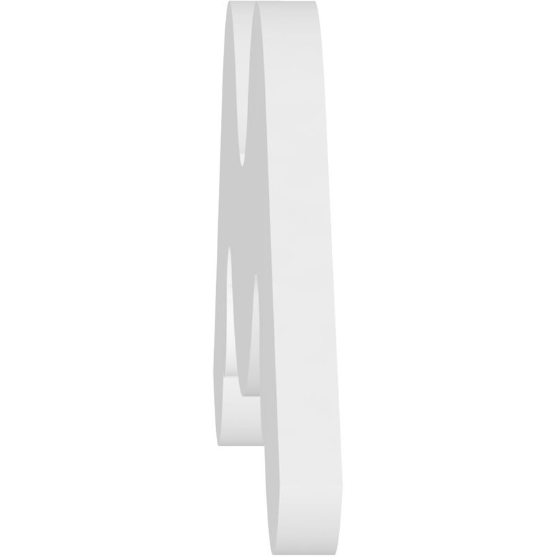Pignon en PVC de qualité architecturale Midway, H 20 po x l 60 po x P 1 po, 7 / 12