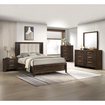 1pc Contemporary Six-Drawer Dresser Rich Wood Finish Rustic Charm Polished Hardware Wooden Furniture Brown