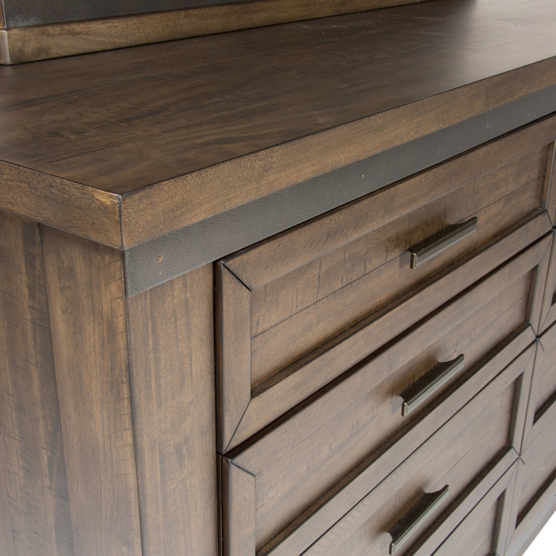 Raimy Queen Two Sided Storage Bed, Dresser & Mirror, Night Stand
