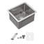 Évier de cuisine en acier inoxydable encastrable, simple, calibre 16, 9 pouces de profondeur | Idée de cadeau