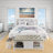 Vintage Beige Minimalism Floral Blossums Coastal No Duvet Cover-94672804