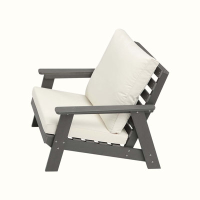 Chaise de patio avec coussins Conlley