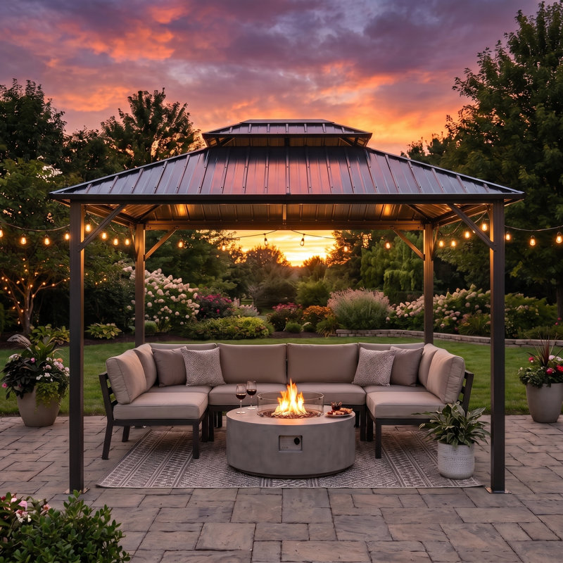 10-FT x 10-FT IRON HARD-TOP Gazebos