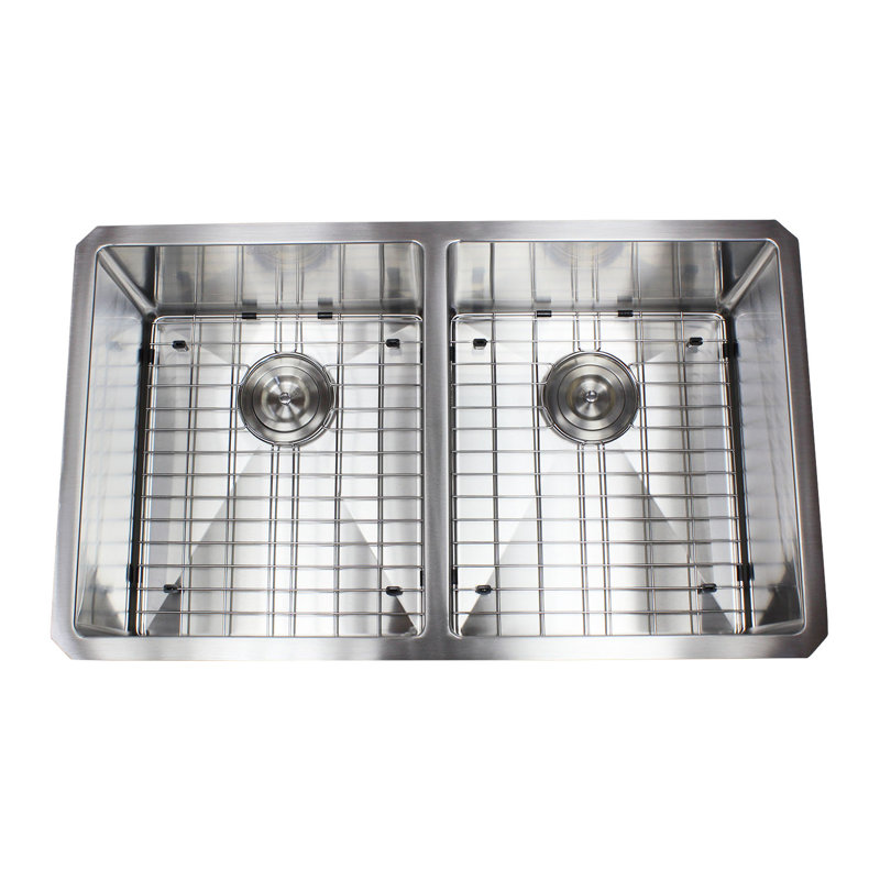 CozyBlock 32'' L Undermount Double Bowl Stainless Steel Kitchen Sink