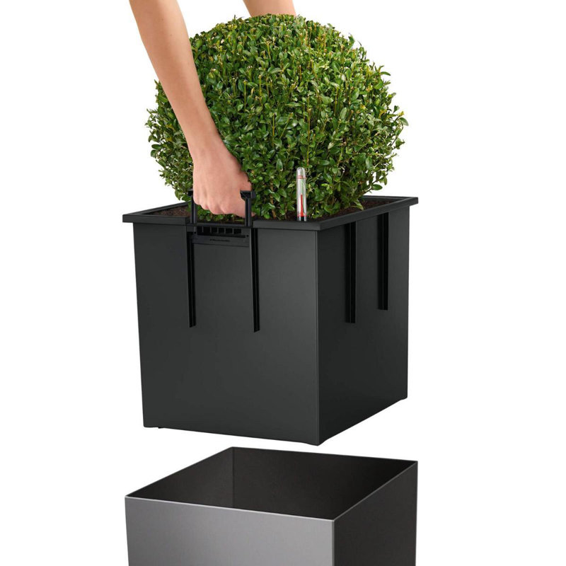 Planter Box, 30cm H x 30cm W x 30cm D, Cream White
