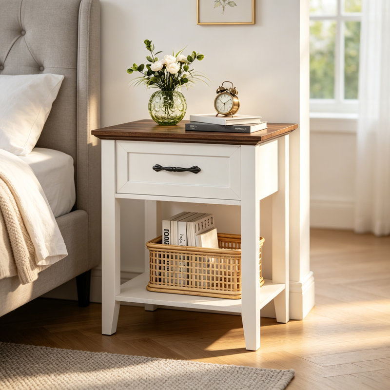 48 cm W Bedside Table