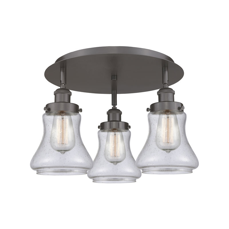 Bhanupriya Glass Flush Mount, Seedy, Oil Rubbed Bronze