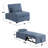 Sherpa Fabric Upholstered Sleeper Sofa Chair-1644883911