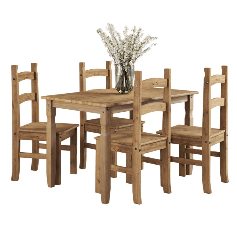 Bennett 4 - Person Dining Set, 75cm H x 118cm W x 75cm D