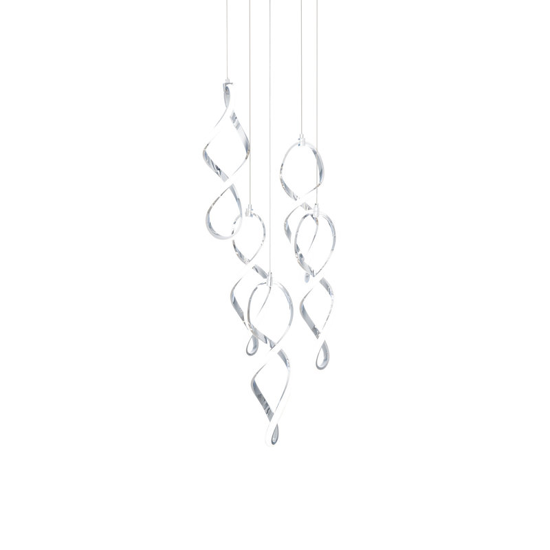 Interlace Round Multi-Light 4-CCT Pendant, Chrome