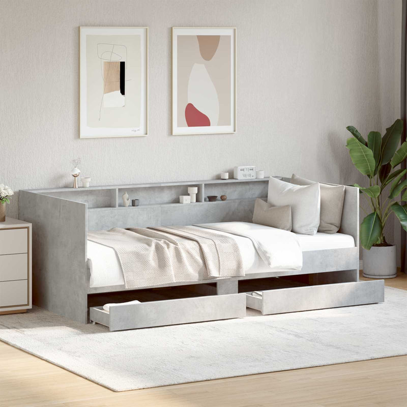 Bed, Concrete Grey