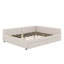Lit de jour rembourré avec 2 tiroirs et port USB, canapé-lit en L, lit plateforme capitonné en lin-117562322