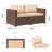 Gerdt 59.2'' Wide Wicker Loveseat with Cushions-665586464