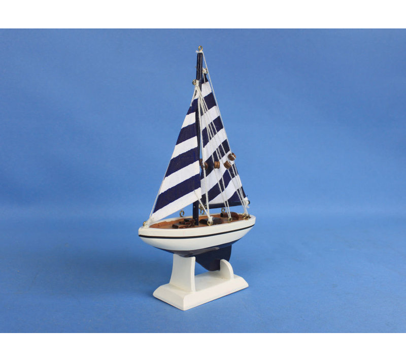 Model Car Or Vehicle, Blue Stripes, White/Blue