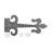 Door Wrought Iron Fleur de Lis Strap Hinge
