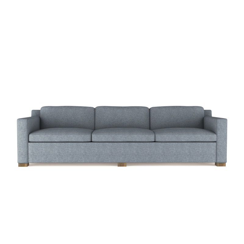 Canapé Mercer, H 33,5 po x l 120 po x P 44 po, Brume moelleuse en velours, Patiné