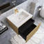 Meuble-lavabo mural moderne à rayures avec lavabo et tiroir à fermeture en douceur-901859949