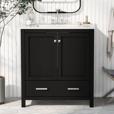 Meuble-lavabo simple Nebo avec plateau en céramique