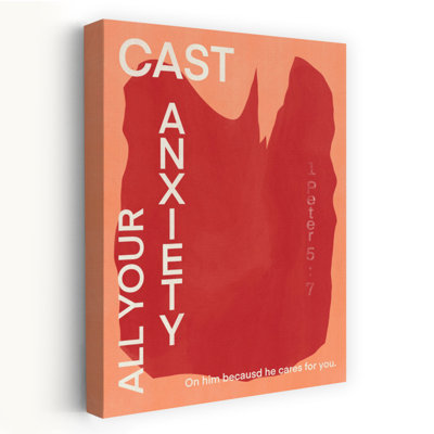 Cast Your Anxiety Contemporary Modern Abstract Wall Art Print