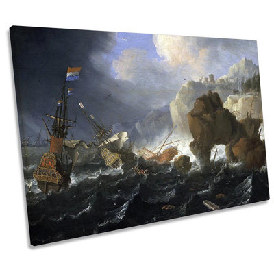 Bonaventura Peeters Rocky Coast - Wrapped Canvas Print