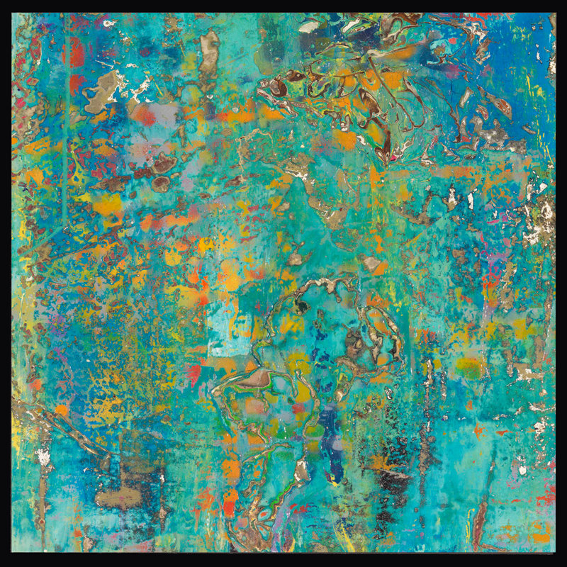 5 5 Under Constant - Peinture sur toile avec cadre flottant, H 24 po x l 24 po, Cadre noir
