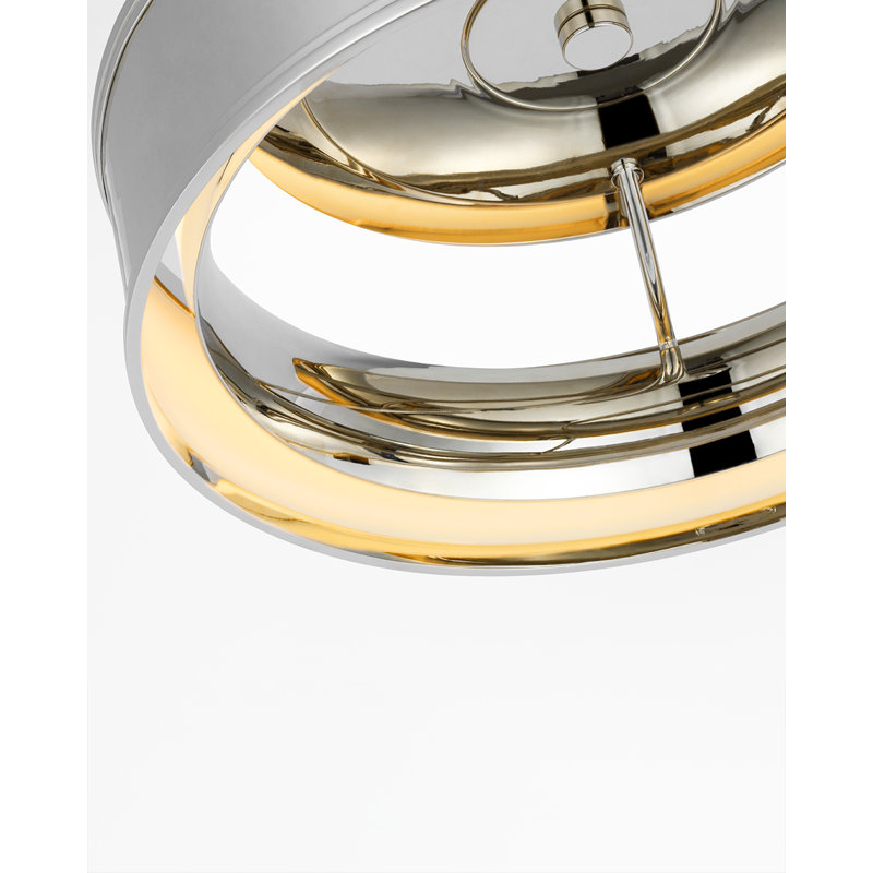 Connery 3 - Light LED Flush Mount, Polished Nickel, Polished Nickel