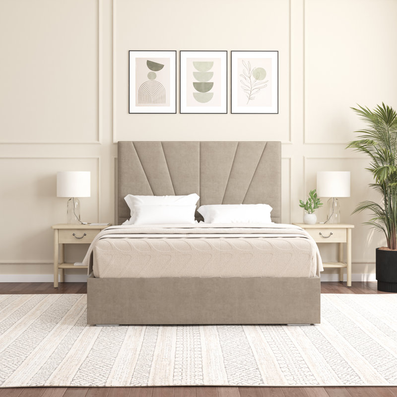 Alahnna Upholstered Bed Frame    , Coffee, Small Double (4')
