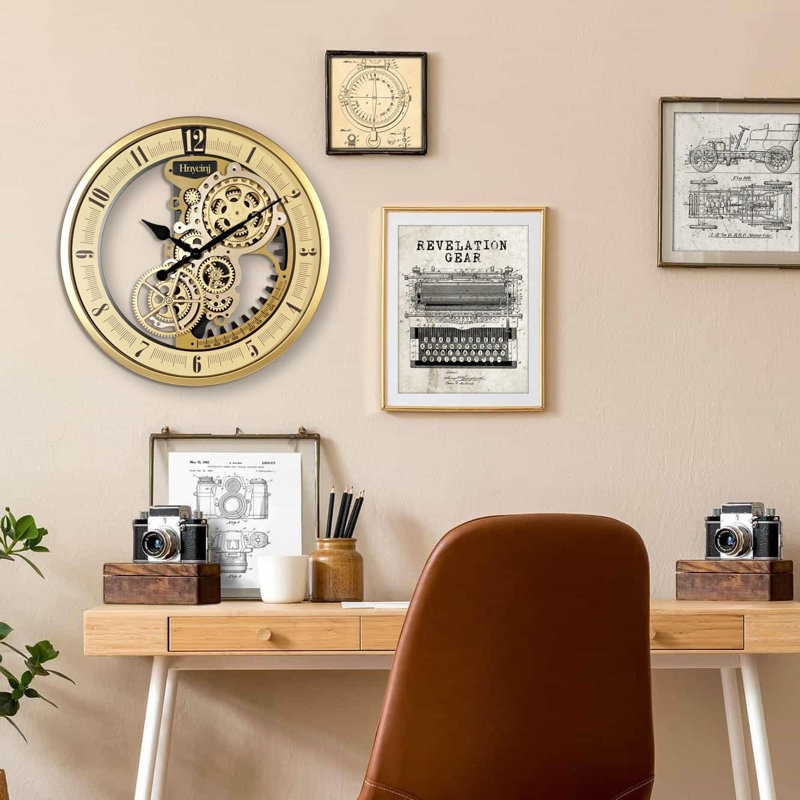 Horloge murale industrielle industrielle Steampunk