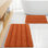 Ensembles de tapis de salle de bain en chenille à poils longs antidérapants et antidérapants orange brûlé 2 pièces (32 po x 20 po + 17 po x 24 po)