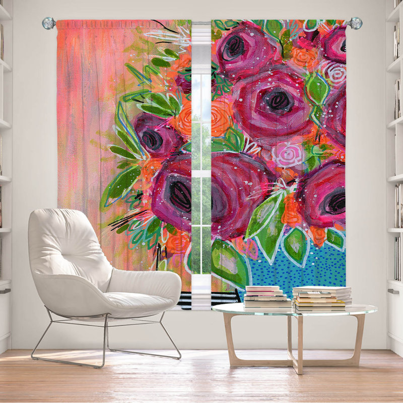 Ensemble de rideaux en polyester 2 pièces Ru, L 40 po x L 82 po