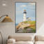 Art mural bord de mer avec phare au lever du soleil-104439023-104439011