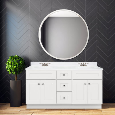 Brookings 60 Inch Bathroom Vanity, Shaker, Solid Wood, Fully Assembled, Sherwin Williams – Design House, 214999
