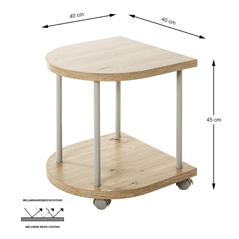 Cotaco Side Table with Storage