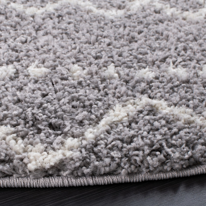 Develin Performance Chevron Rug, Runner 2'3" x 10', Gray/Ivory