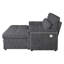 3 Seater Chenille Sofa Bed-23751046