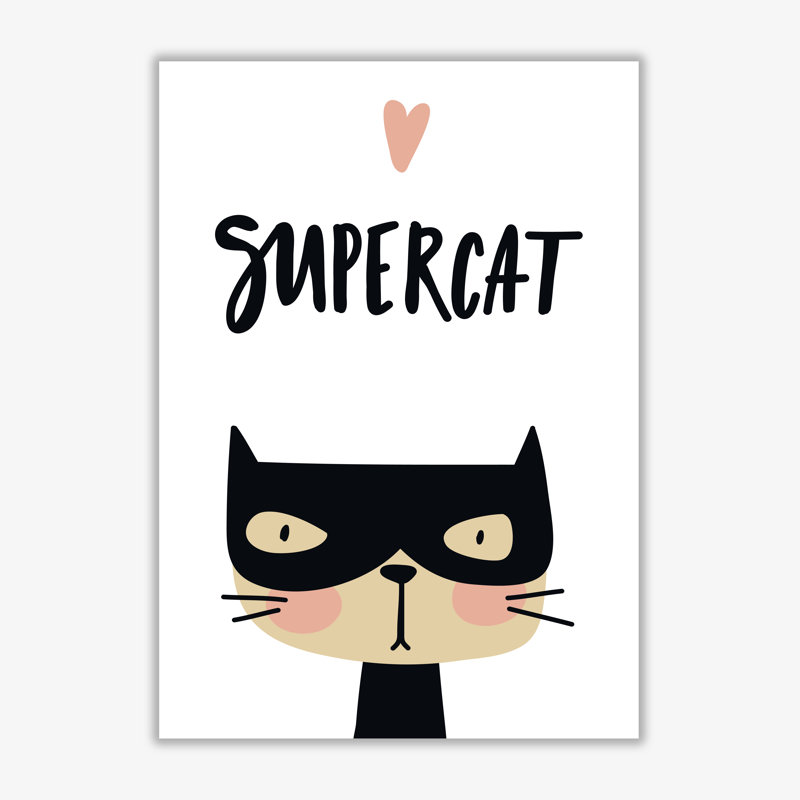 Supercat - Print, No Frame, 42 cm H x 30 cm W x 1 cm D