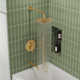 10" High-Pressure Wall Mount Rainfall Tub And Shower Faucet with Rough-in Valve