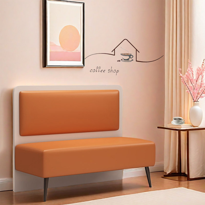 Banc rembourré en similicuir Bar Cafe