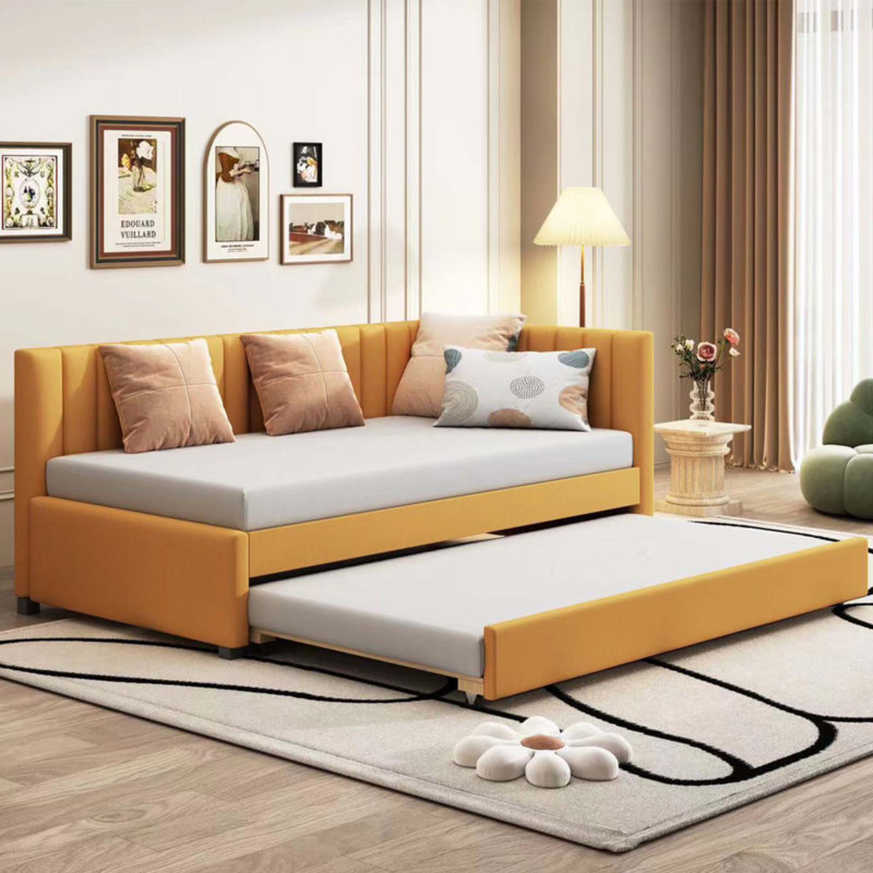 Upholstered Daybed, Twin, Yellow