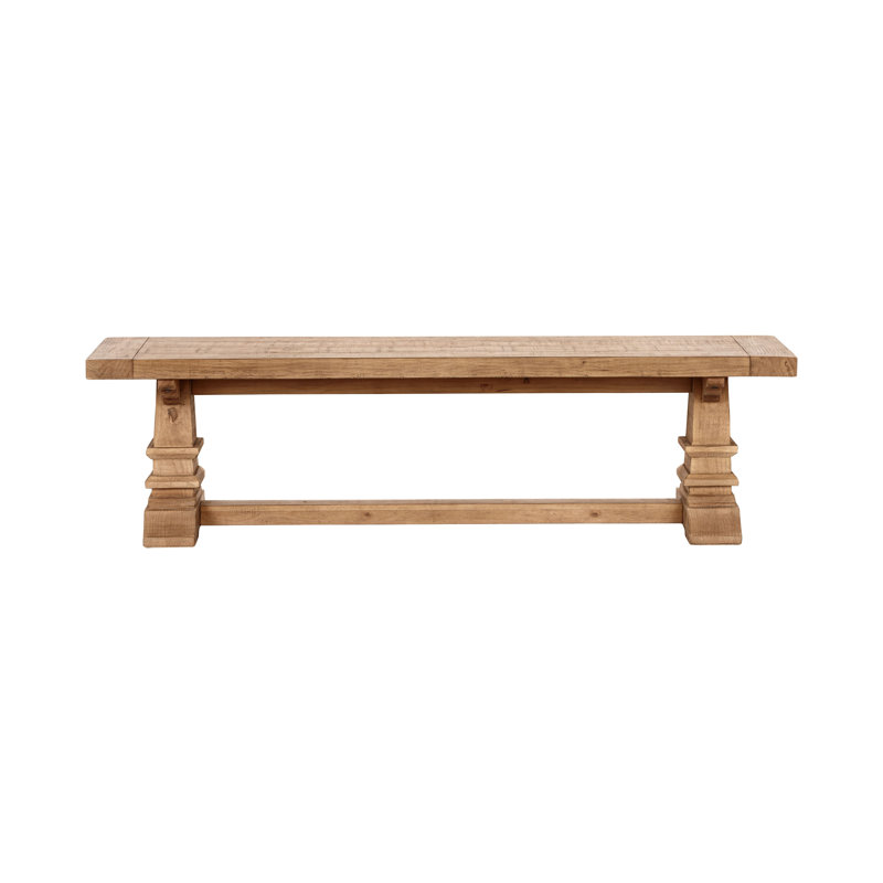 Allegra Reclaimed Pine Wood Dining Bench, 18"H x 66"W x 16"D