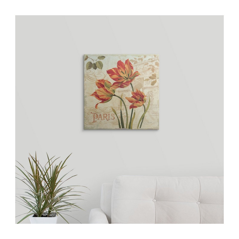 « ii » par lisa audit, impression European Flowers, H 35 po x l 35 po x P 1,5 po, Toile