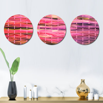Ensemble de 3 décorations murales cubes sur fond marbré