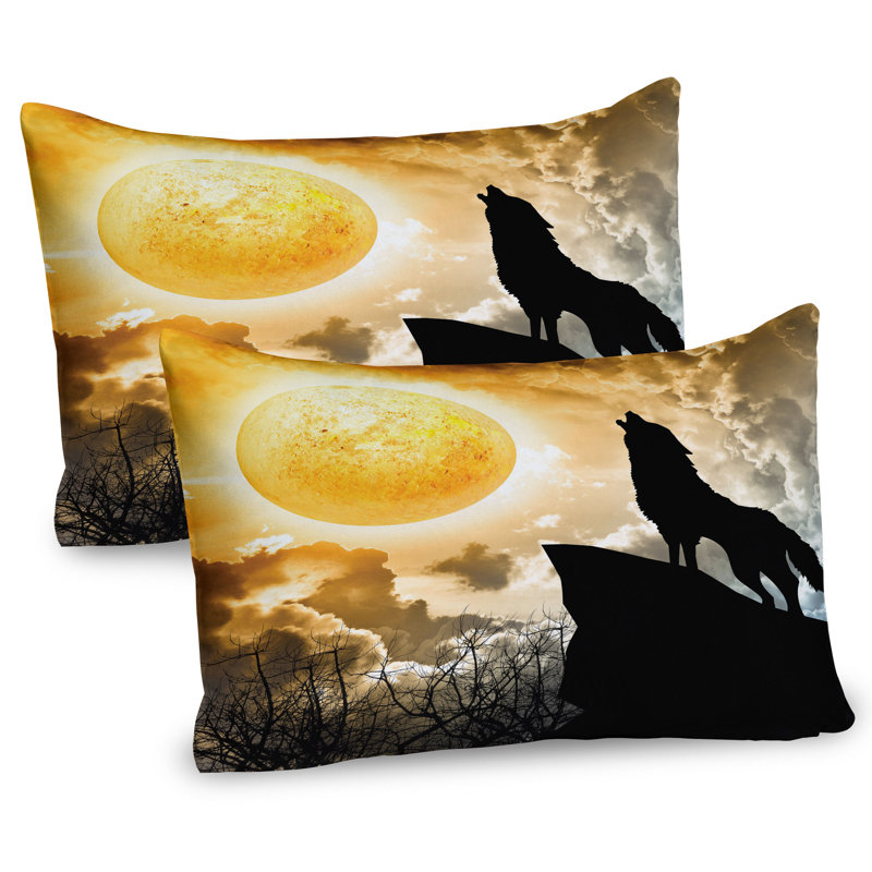 Ensemble de 2 taies décoratives Ambesonne Wolf, H 20 po x l 26 po