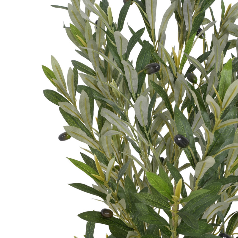 Ricky 71" Artificial Olive Tree With Pot & Adjustable Branches