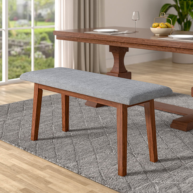 Ashly Linen Dining Bench, Grey