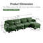 Canapés modulaires à compression, canapé modulaire en chenille verte, salon moderne