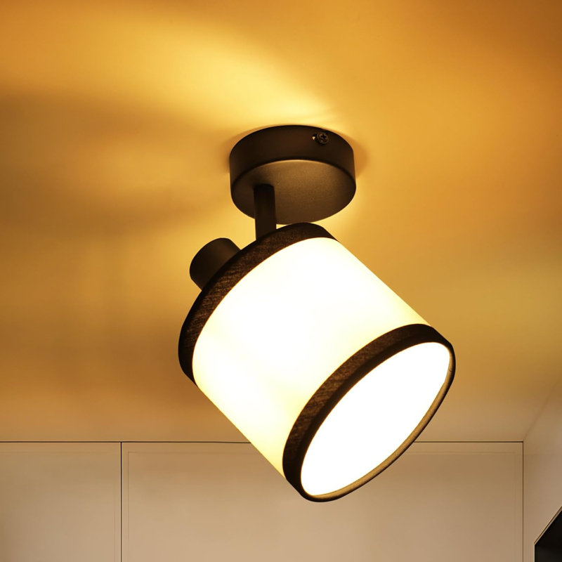 Burlap Semi Flush Mount