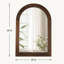 Ensemble de 2 miroirs muraux arqués en bois brun 2 pièces 20 po x 30 po-1875819664