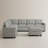 L-Shaped Modular Sleeper Sectional Sofa With Built-In Storage-57201881