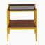 Ensemble de 2 tables de bout rectangulaires, plateau en verre trempé avec panneau de fibres à densité moyenne, table de salon moderne-1419296160-1433525296